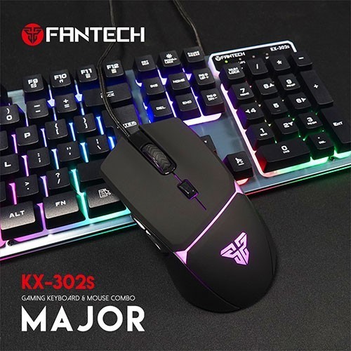 Fantech KX302 Major USB Gaming Keyboard Mouse Combo Black - Image 2
