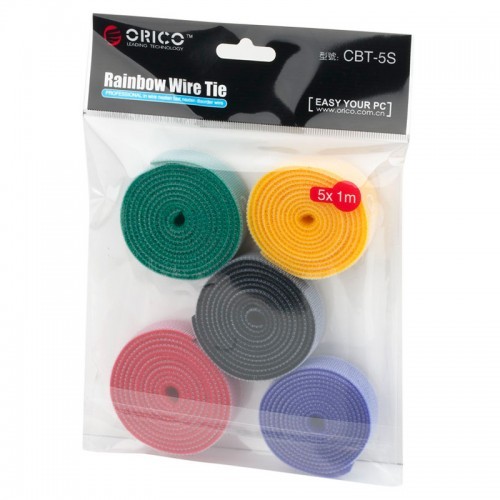 Orico CBT-5S 1M Reusable & Dividable Hook and Loop Cable Ties - Image 3