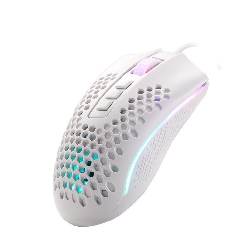 Redragon M808 Storm White Lightweight RGB Honeycomb Gaming Mouse - Image 5