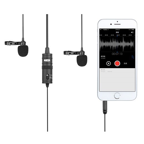 Boya BY-M1DM Dual Omni Directional Lavalier Microphone - Image 2