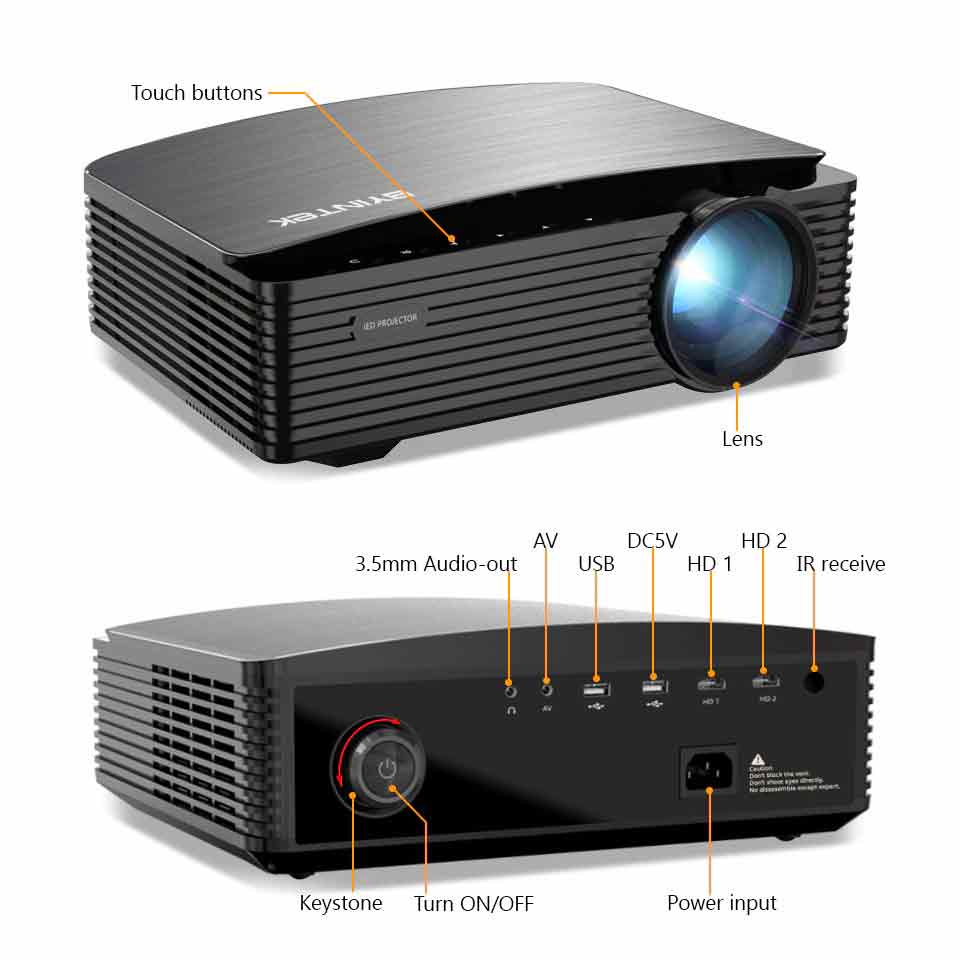 Byintek Moon K25 Android Smart Projector – 1080p Full HD 600 ANSI ...