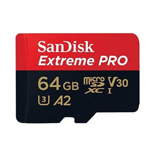 SanDisk Extreme PRO 64GB 200mbps microSDXC UHS-I Memory Card with Adapter (SDSQXCU-064G-GN6MA) - Image 2