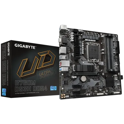 GIGABYTE B760M DS3H DDR4 13th and 12th Gen Intel mATX Motherboard