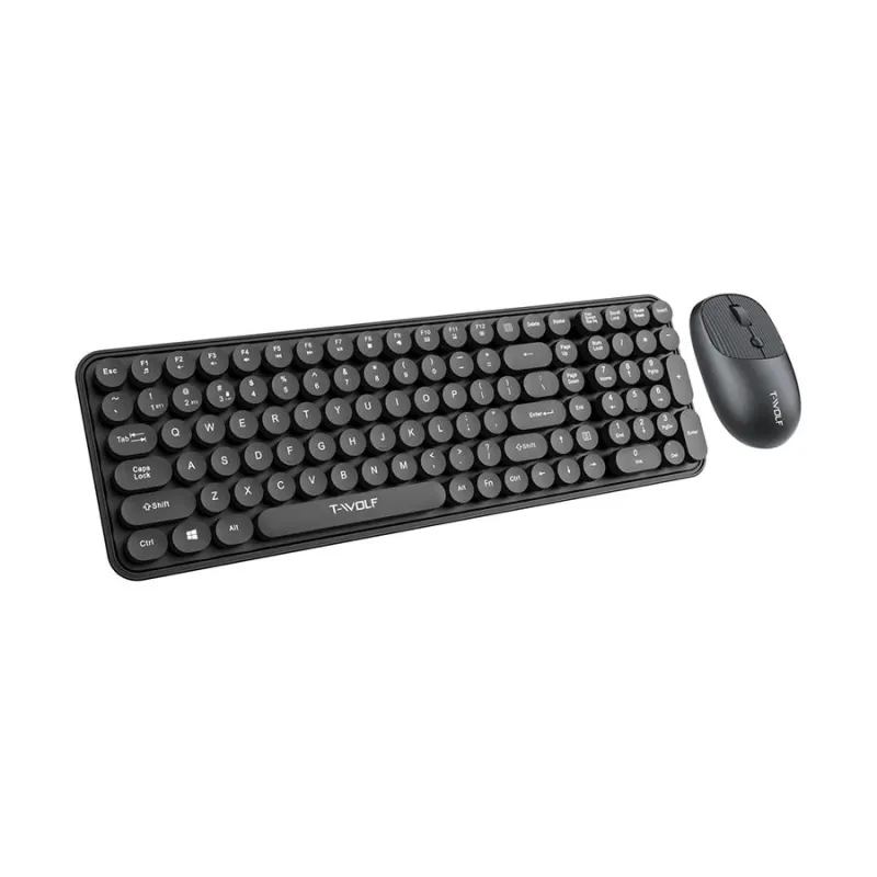 TF-350 DOT PUNK KEYBOARD & MOUSE 2.4GHZ WIRELESS COMBO - BLACK
