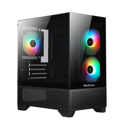 MaxGreen Panora F3 Mid-Tower M-ATX Gaming Casing